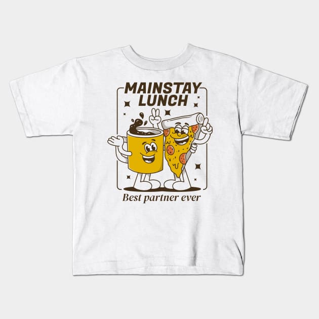 Mainstay lunch, pizza and coffee Kids T-Shirt by adipra std